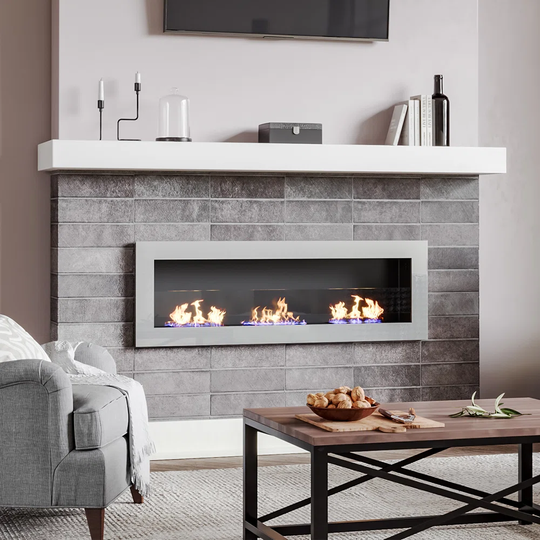 Beland 120Cm W Wall Mounted Bio Ethanol Fire