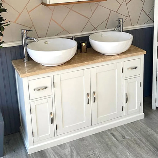 Arbogast Solid Beech 1230mm Free-standing Double Vanity Unit