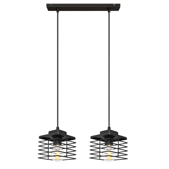Elkin 2-Light Kitchen Island Square Pendant