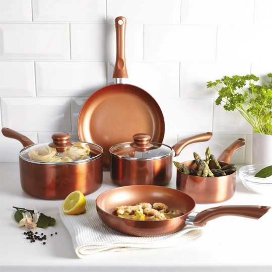 Belfry Kitchen Russ 7 Piece Ceramic Non Stick Cookware Set