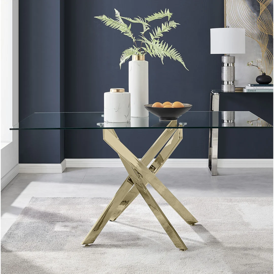 Leonardo Gold 6 Dining Table