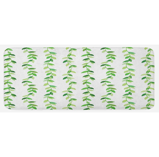 Alexys Leaf Swirls Kitchen Mat