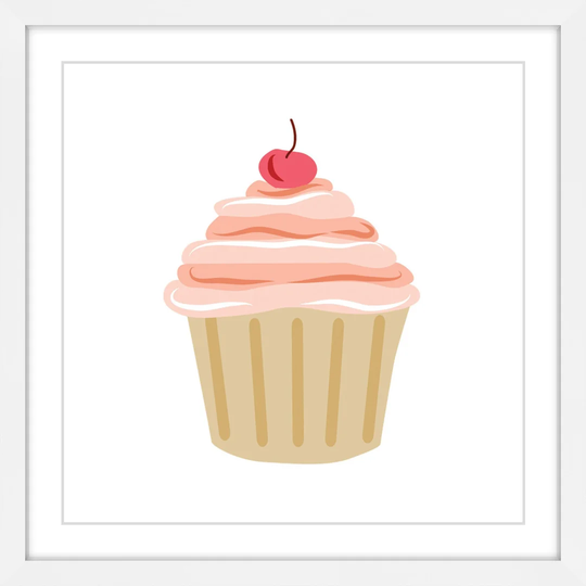 'Cupcake Cherry' by Diana Alcala Framed Painting Print