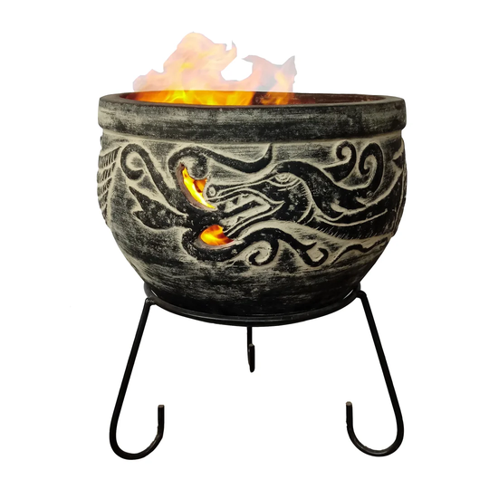 Wynd Dragon Extra Large Mexican Clay Fire Pit