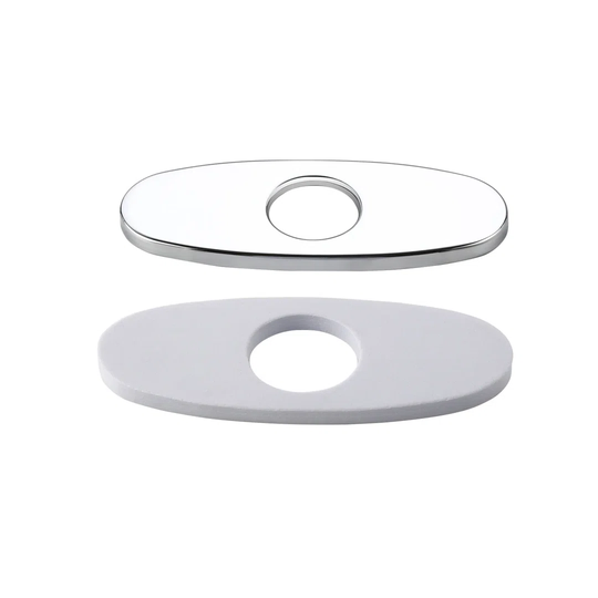 Tap Deck Plate Escutcheon For Mono Tap Installation Polished Chrome Finish