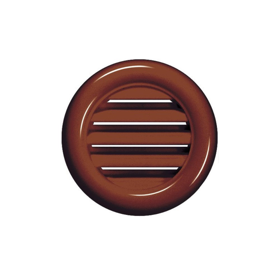 (Brown) Round Joinery Door Air Vent Grille Woodwork Furniture 40mm Diameter Hole