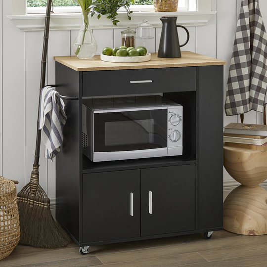 Ejvind 82 Cm Kitchen Trolley with Locking Wheels