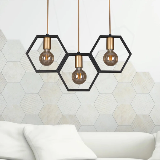 Admon 3-Light Kitchen Island Geometric Pendant