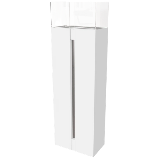 Tabletop Ethanol Fireplace Romeo White with Glazing