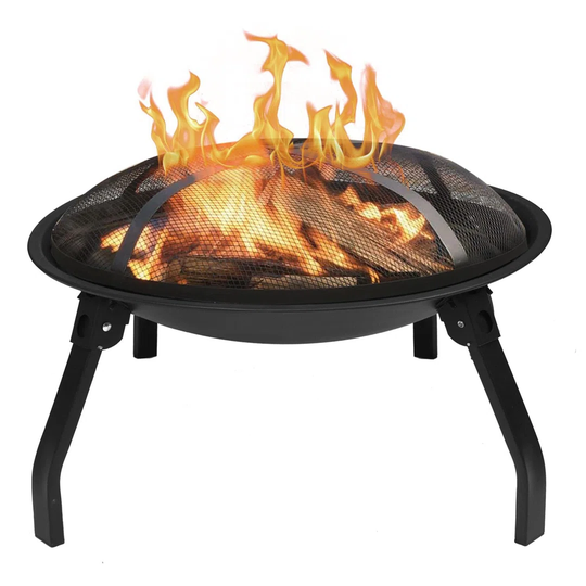 Camping Firebowl Pit Stove For Garden Outdoor Heater Portable BBQ Grill (ROUND SHAPE)