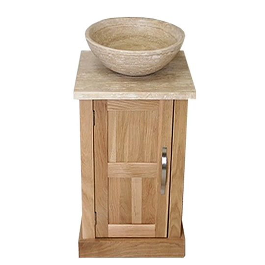 Malcolm Solid Oak 500mm Free-Standing Vanity Unit