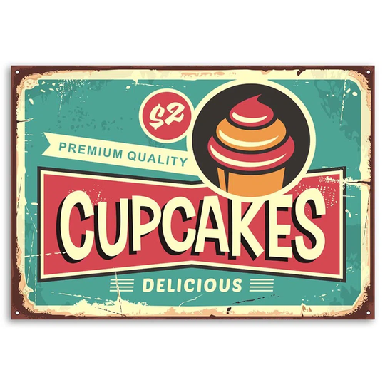 Canvas Print, Muffin Sign