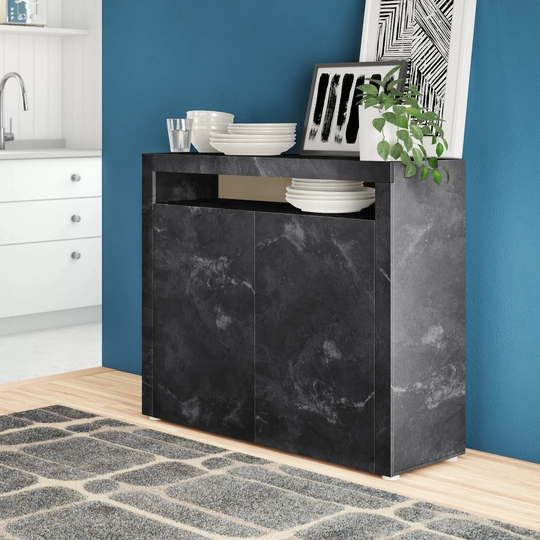 Eleada 107 cm Wide Solid Wood Highboard