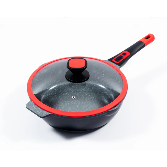 King Click-Grip Non-Stick Frying Pan with Lid