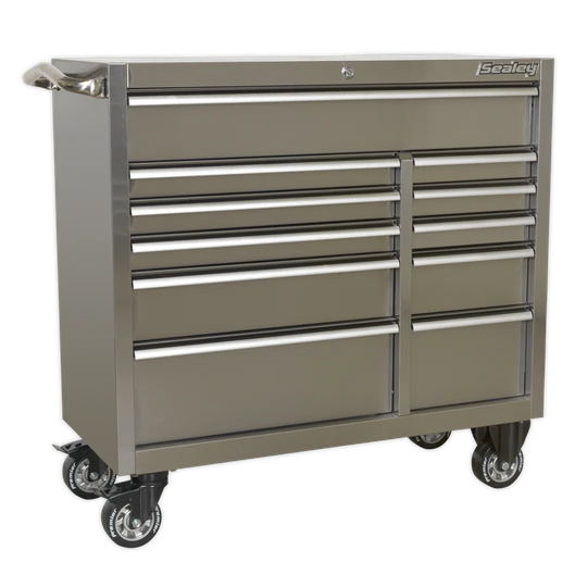40.55" H x 41.54" W x 18.11" D Stainless Steel Rollcab