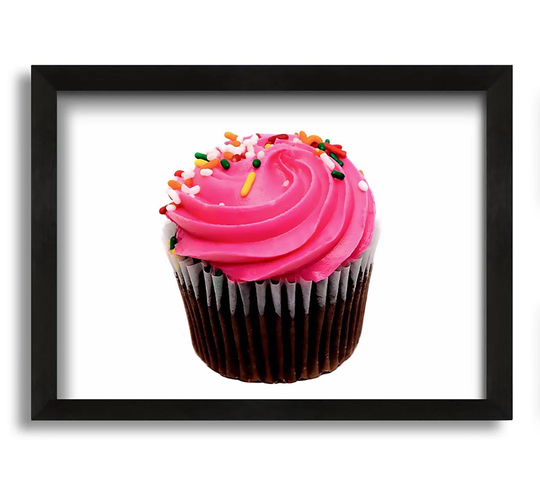 Pink Cupcake Sprinkle Framed Print