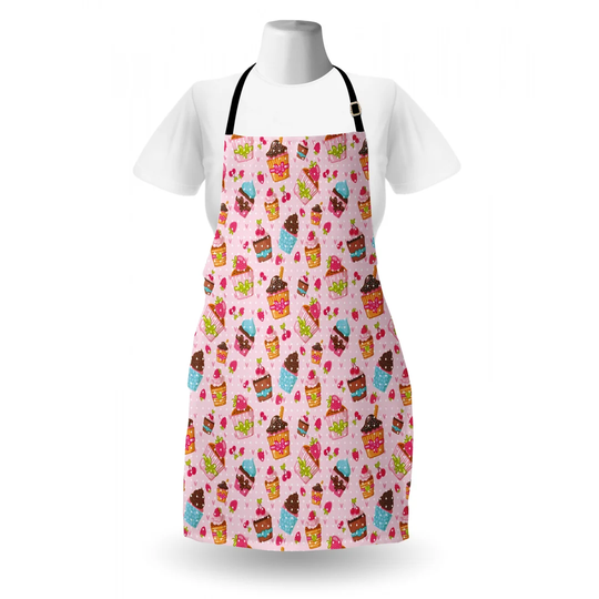 Kitchen Cupcakes Muffins Strawberries and Cherries Apron