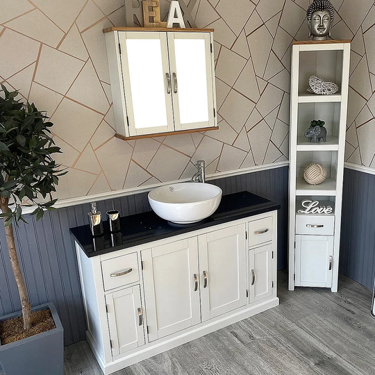Arbuckle Solid Beech 1230mm Free-standing Single Vanity Unit