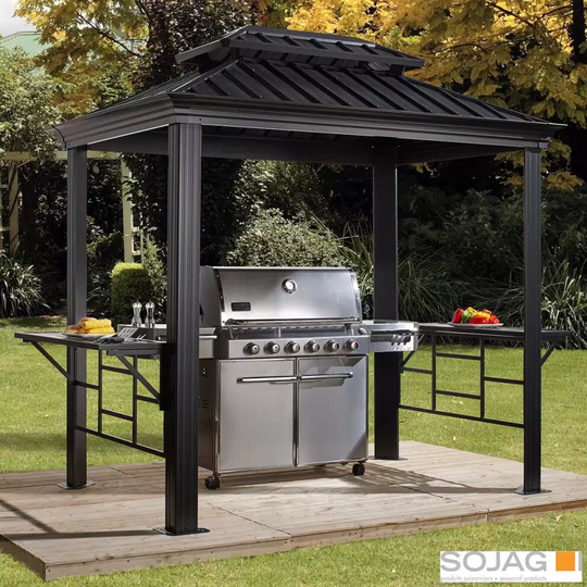 Sojag Messina Grill Shelter 6ft x 8ft (1.82 x 2.43m), Steel Roof