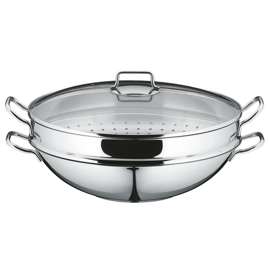Party 4 Piece 36cm Stainless Steel Wok Set with Lid