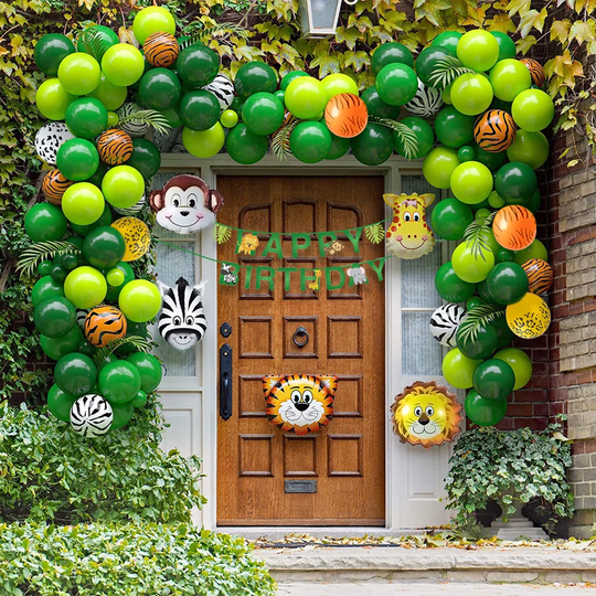 50 Piece Jungle Lion Balloon Party Decoration Set