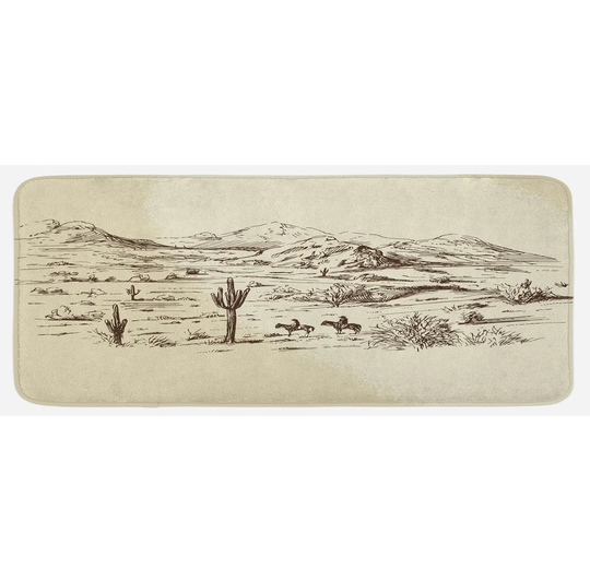 Signe Western Wild West Cowboys Kitchen Mat