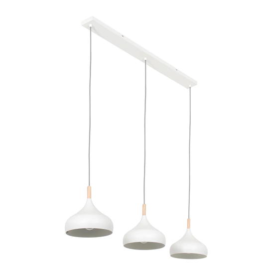 Durganand 3 - Light Kitchen Island Geometric Pendant