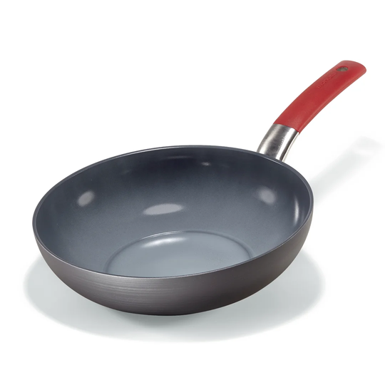 Maxima 28cm Steel Wok with Lid