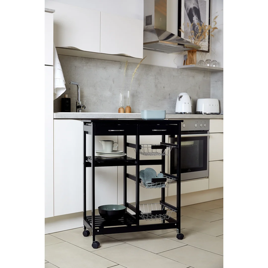 WENKO kitchen trolley Bon Appetit, kitchen shelf, Made of MDF