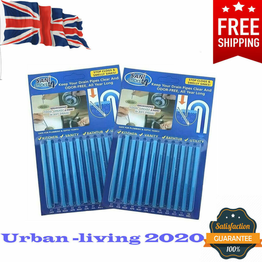 Drain Cleaning Sticks 24 Pack Vegan Enzyme Sink Cleaner