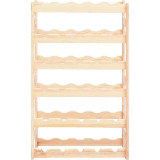 Pinewood Wine Rack For 30 Bottles Rustic Storage Bottle Holder Wine Cabinet Organiser Wine Shelf Bar Furniture Living Room 53 X 25 X 86 Cm