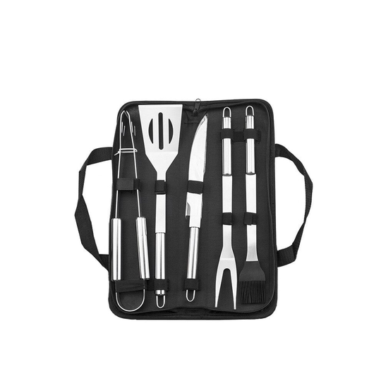 5Pcs/Set Stainless Steel BBQ Tools Set Grill Utensil Kit Outdoor Camping Barbecue kit