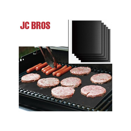 Set of 5 Non-stick BBQ Grill Mat Reusable Barbecue Baking Liners Easy Clean Grilling Fried Sheet