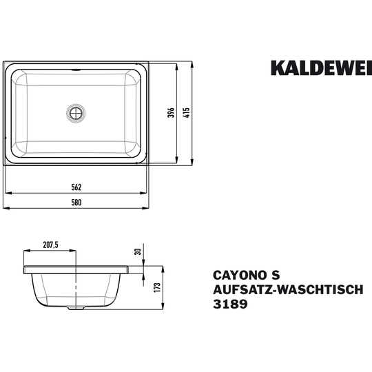 White Steel Enamel Rectangular Inset Basin Bathroom Sink with Overflow