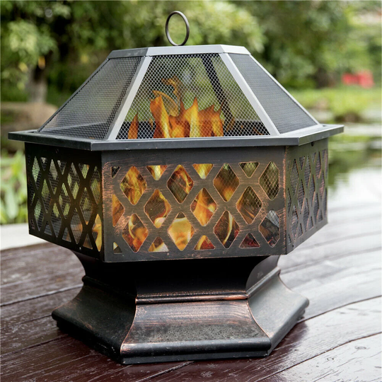 Westbrooke 45Cm H x 61Cm W Iron Wood Burning Outdoor Fire Pit