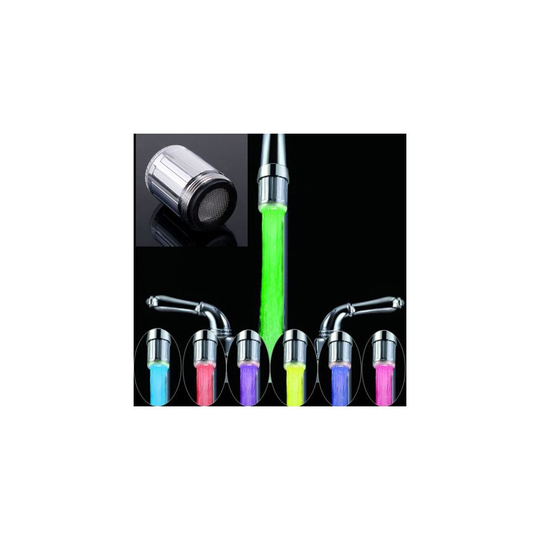 2pcs/lot LED Water Faucet Stream Light 7 Colors Changing Glow Shower T
