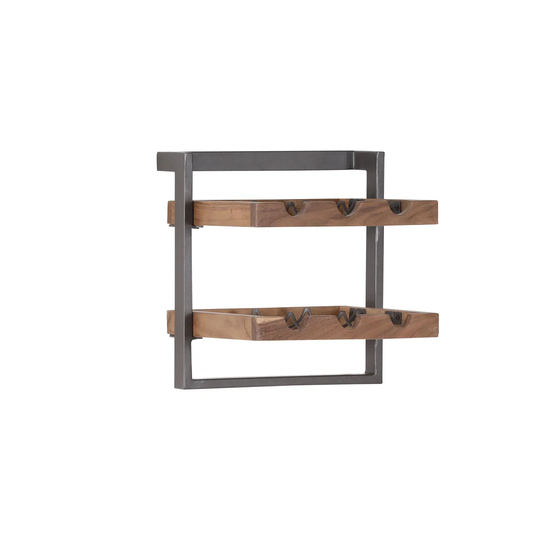 SandpiperCove 6 Bottle Floor Wine Bottle Rack in Black/Grey