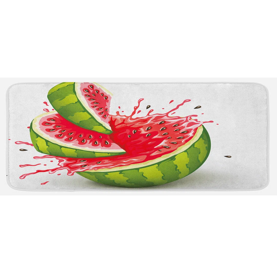 Cam Modern Watermelon Cuts Juice Kitchen Mat