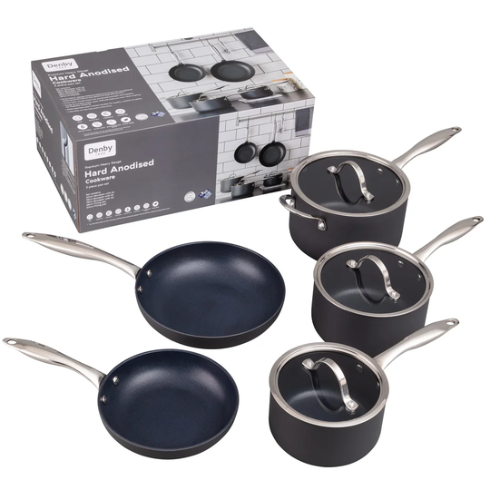 Denby 5 Pieces Aluminium Non Stick Cookware Set