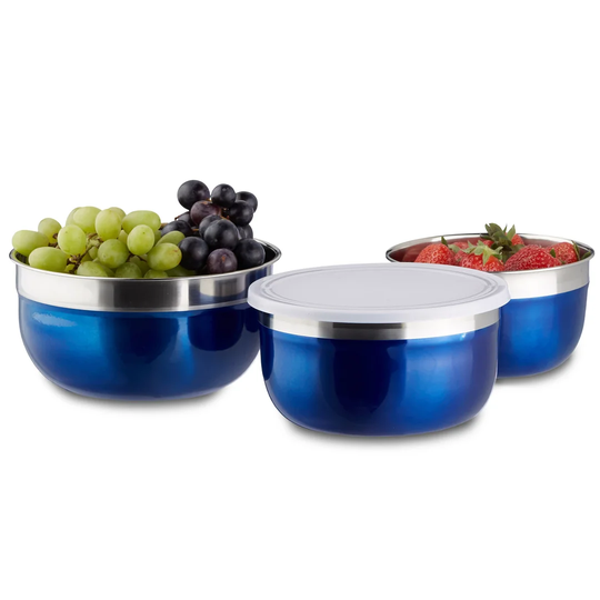 Strahan Stainless Steel 3 Piece Food Storage Container Set