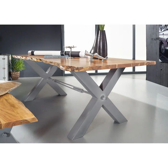 Iron Label Acacia Dining Table