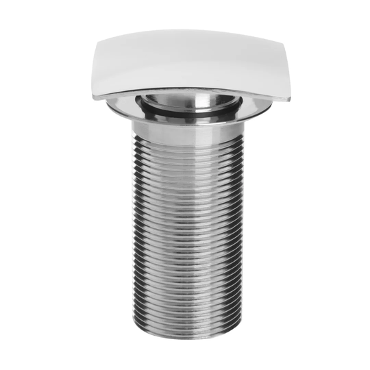 Square Clicker 6.8cm Chain and Stopper Waste Bathroom Sink Drain With Overflow