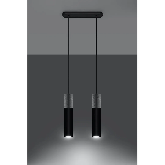 Borgio 2-Light Kitchen Island Cylinder Pendant