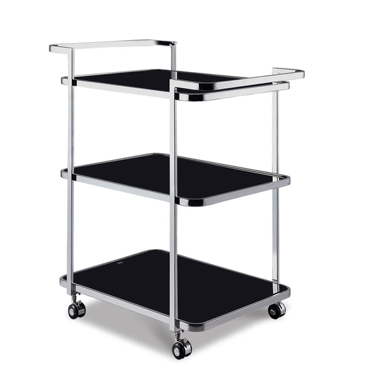 Addison Kitchen Trolley with Glass Top