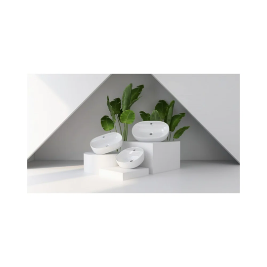 Belfry Bathroom Ceramic Countertop Basin Oval Shape SFOC40