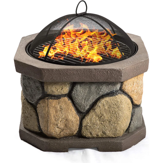 CF134A1452E94E5E83BEA09AE33AF96B Bold Garden & Patio Heater Fire Pit Brazier And Barbecue With Eco-Stone Finish