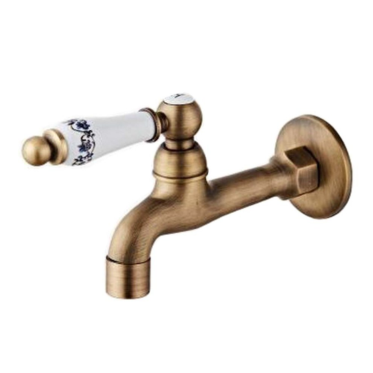 [P] Antique Lengthen Faucet Wall Mounted Basin Tap Single Cold Water Tap