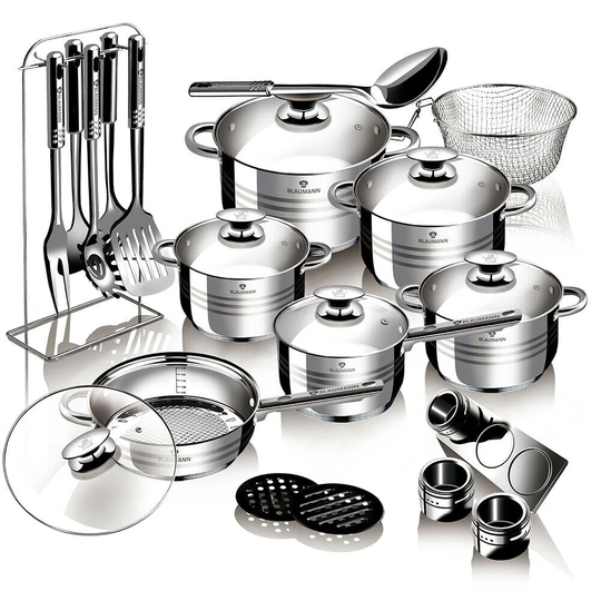 Blaumann 18 Pieces Stainless Steel Non Stick Cookware Set