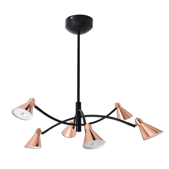 Trevon 6 - Light Kitchen Island Cone LED Pendant
