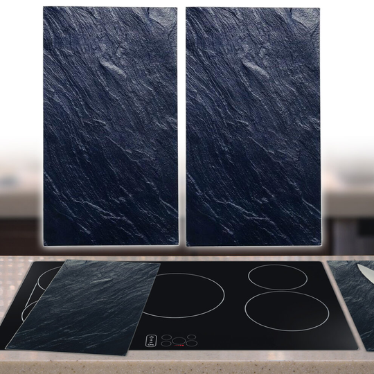 2pcs Kitchen Tempered Glass Chopping Cutting Worktop Stove Cover